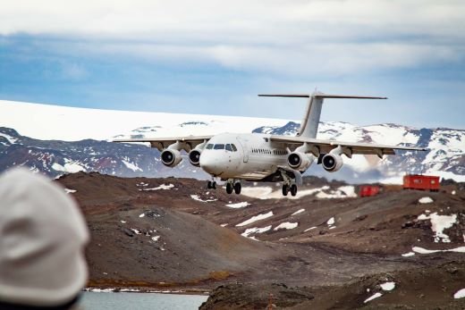 Flug in die Antarktis