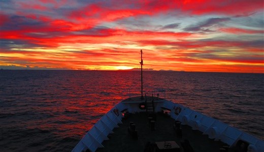 Sonnenuntergang Drake Passage Antarktis