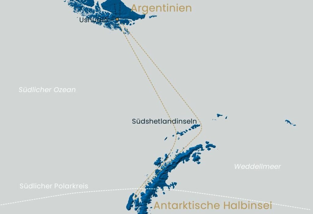 Antarktis Reise Karte