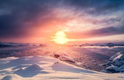 Sonnenuntergang Antarktis